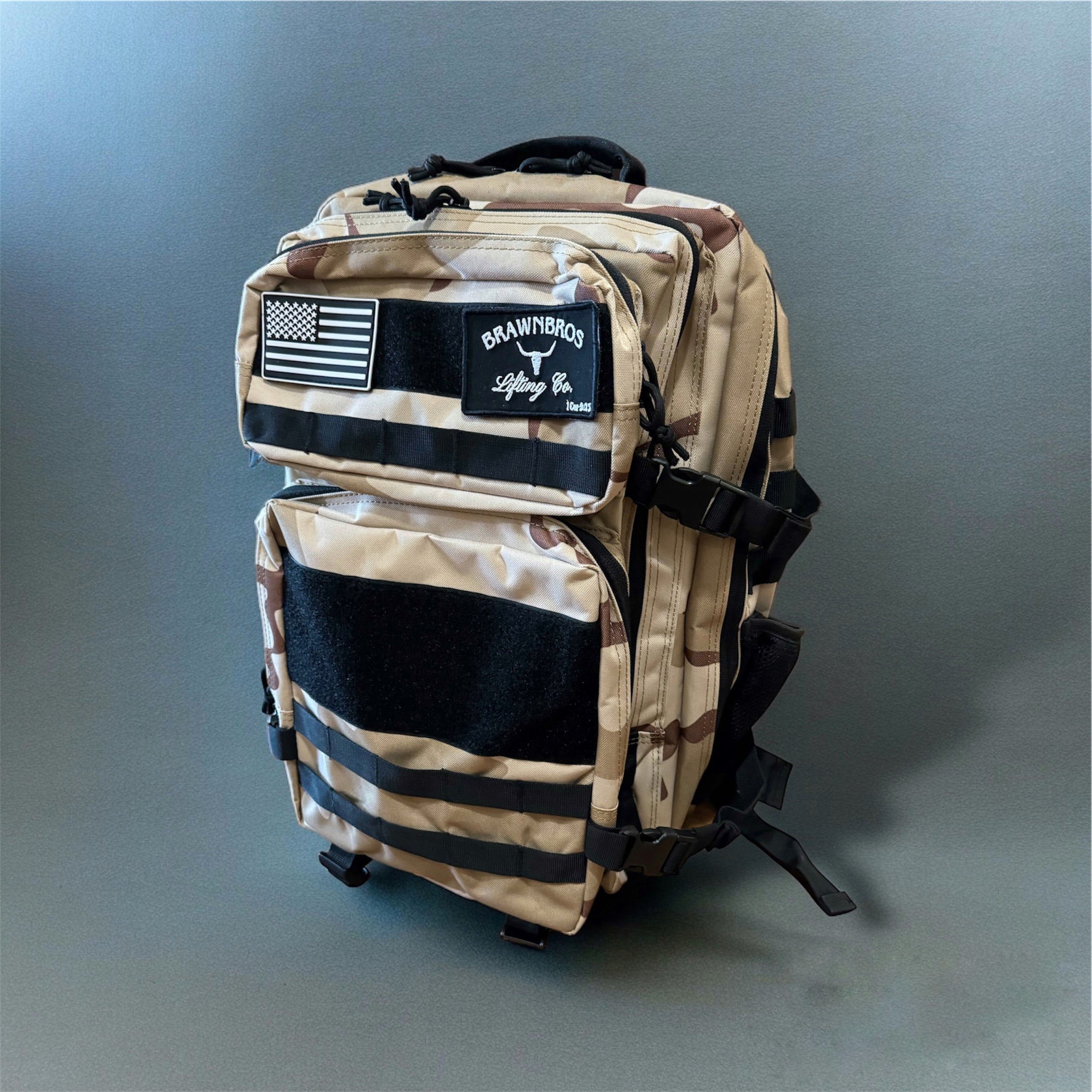 Tactical Patch Backpack Desert Camo