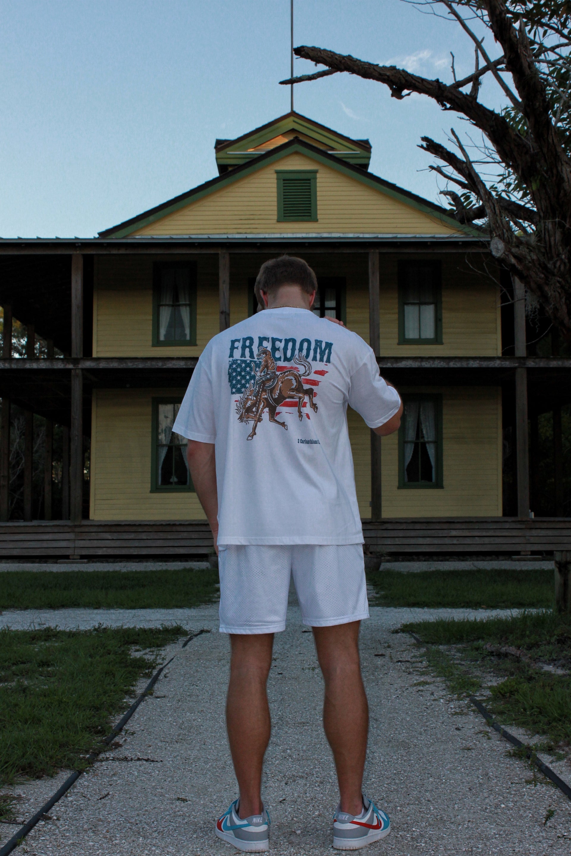 American Freedom - Heavyweight Oversized Graphic Tee - White